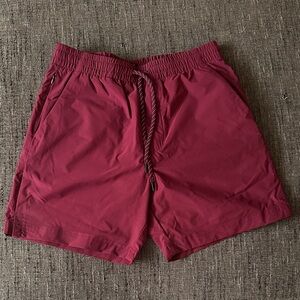 Men’s performance Red Drawstring Shorts